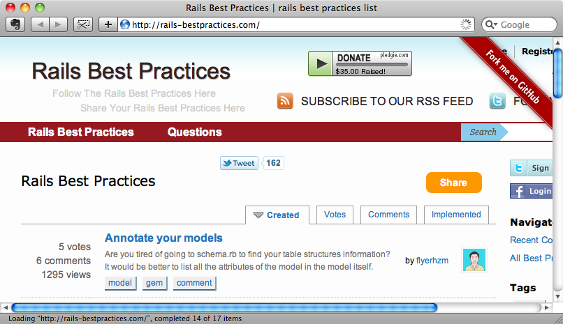 Le site Rails Best Practices.