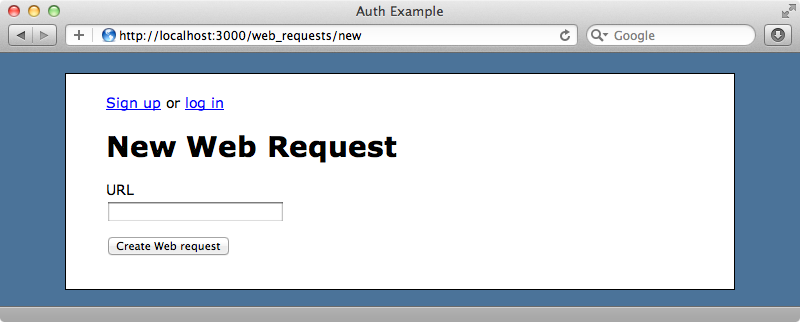 Our web request application.