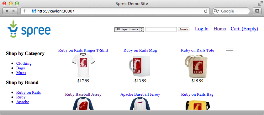 The basic Spree site.