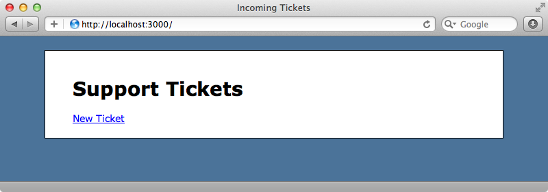 Our ticketing application.