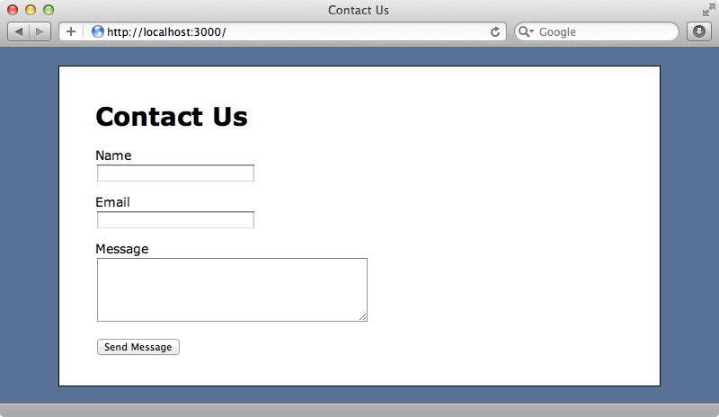 The contact form.